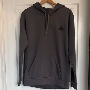 Adidas Men's Gray / Olive  Hoodie Size Medium with logo on back